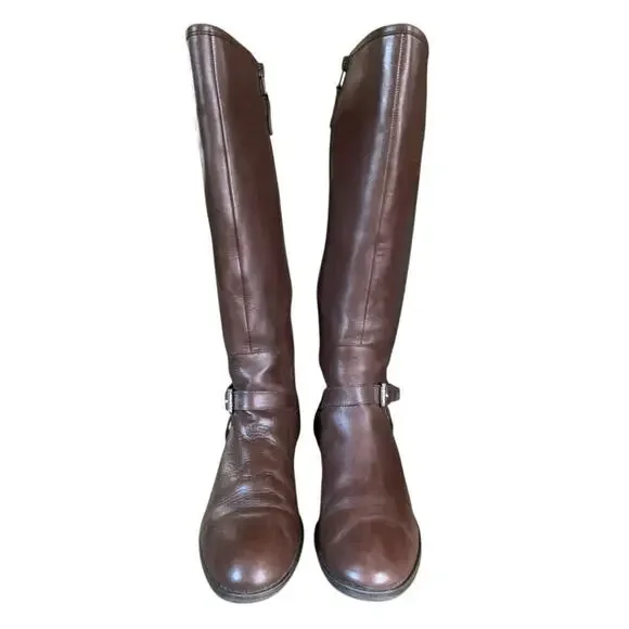 Lauren Ralph Lauren Marion Brown Leather Equestrian Riding Boots Size 8 - Picture 6 of 8